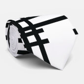 Zwart en wit horizontaal, recht Abstract Stropdas (Opgerold)