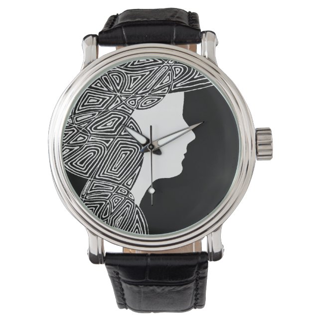 Zwart en wit horloge (Voorkant)