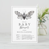 Zwart en wit houden van je mot Baby shower Kaart (Staand voorkant)