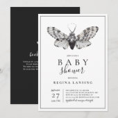 Zwart en wit houden van je mot Baby shower Kaart (Voorkant / Achterkant)