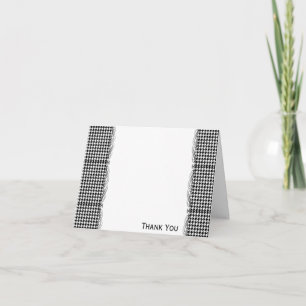 Zwart en Wit Houndstooth Beheer deze categorie Bedankkaart