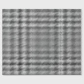 Zwart en wit houndstooth-cadeauverpakkings papier (Vlak)