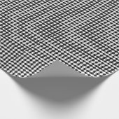 Zwart en wit houndstooth-cadeauverpakkings papier (Hoek)