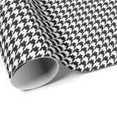 Zwart en wit houndstooth-cadeauverpakkings papier (Rol Hoek)