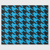 Zwart en wit Houndstooth patroon Inpakpapier (Vlak)