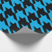 Zwart en wit Houndstooth patroon Inpakpapier (Hoek)