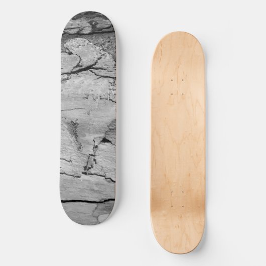 Zwart en Wit Houten Print Skateboard (Voorkant)
