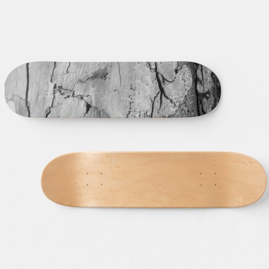 Zwart en Wit Houten Print Skateboard (Horizontaal)