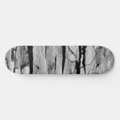 Zwart en Wit Houtprint Persoonlijk Skateboard (Horizontaal)