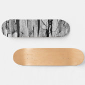 Zwart en Wit Houtprint Persoonlijk Skateboard (Horizontaal)