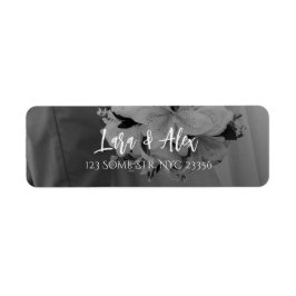 Zwart en Wit Huwelijk Retouradres Label