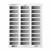 Zwart en Wit Huwelijk Retouradreslabel Etiket (Full Sheet)
