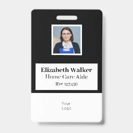 Zwart en Wit ID-Fotobadge Dubbelzijdig Badge