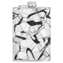 Zwart en Wit in Motion Hip Flask Heupfles