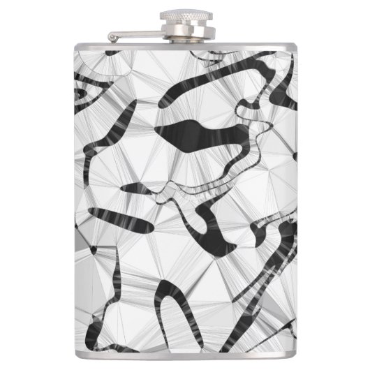 Zwart en Wit in Motion Hip Flask Heupfles (Voorkant)