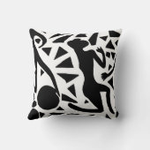 Zwart en wit in pose. kussen (Achterkant)