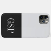 Zwart en wit Initiaal kleurenblok Case-Mate iPhone Case (Achterkant (horizontaal))