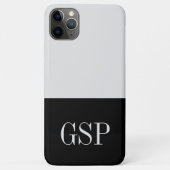 Zwart en wit Initiaal kleurenblok Case-Mate iPhone Case (Achterkant)