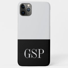 Zwart en wit Initiaal kleurenblok Case-Mate iPhone Case