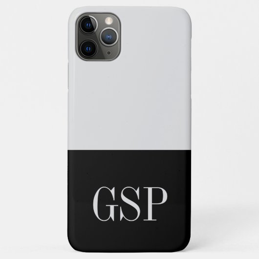 Zwart en wit Initiaal kleurenblok Case-Mate iPhone Case (Achterkant)