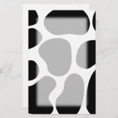 Zwart en wit inktpatroon. briefpapier (Voorkant / Achterkant)