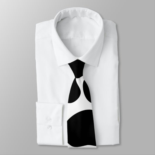 Zwart en wit inktpatroon. stropdas (Gebonden)