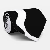 Zwart en wit inktpatroon. stropdas (Opgerold)