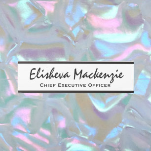 Zwart en wit Kantoor Deurteken Handtekeningen Naam Deurbordje