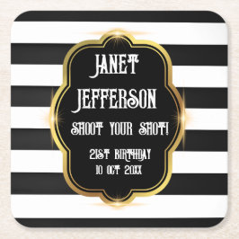 Zwart en wit kartonnen onderzetters