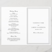 Zwart en wit katholiek trouwprogramma (Voorkant)