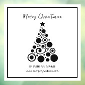 Zwart en Wit Kerstboom Winkel Raamsticker (Vel 3)