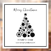 Zwart en Wit Kerstboom Winkel Raamsticker (Vel 2)