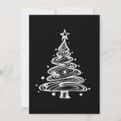 Zwart en Wit Kerstfeest Kaart (Achterkant)