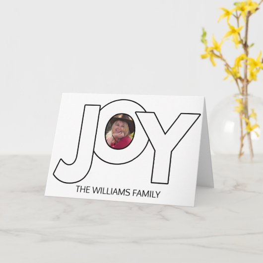 Zwart en wit Kerstmis Kaart (Gele Bloem)