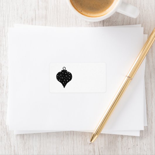 Zwart en wit kerstontwerp. etiket (Insitu)