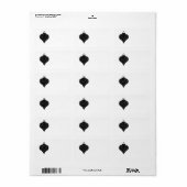 Zwart en wit kerstontwerp. etiket (Full Sheet)