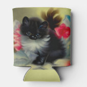  zwart en wit, keukenverf blikjeskoeler (Achterkant)