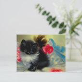  zwart en wit, keukenverf briefkaart (Staand voorkant)