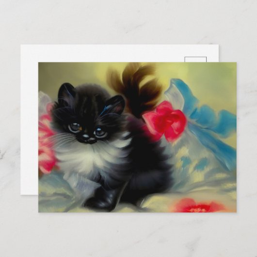 zwart en wit, keukenverf briefkaart (Voorkant / Achterkant)