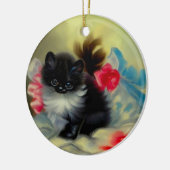 zwart en wit, keukenverf keramisch ornament (Links)