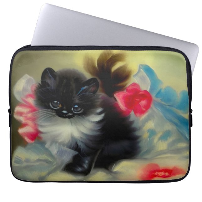  zwart en wit, keukenverf laptop sleeve (Voorkant)