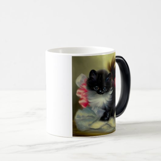 zwart en wit, keukenverf magische mok (Voorkant rechts)