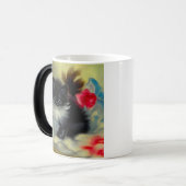  zwart en wit, keukenverf magische mok (Voorkant links)