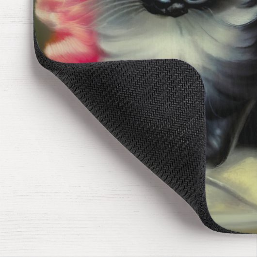  zwart en wit, keukenverf muismat (Hoek)