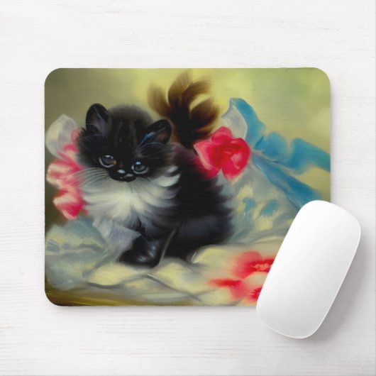  zwart en wit, keukenverf muismat (Met muis)