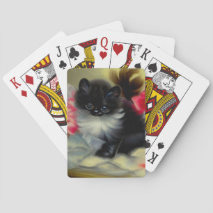 zwart en wit, keukenverf pokerkaarten