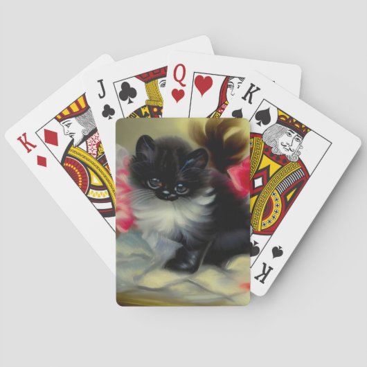  zwart en wit, keukenverf pokerkaarten (Achterkant)