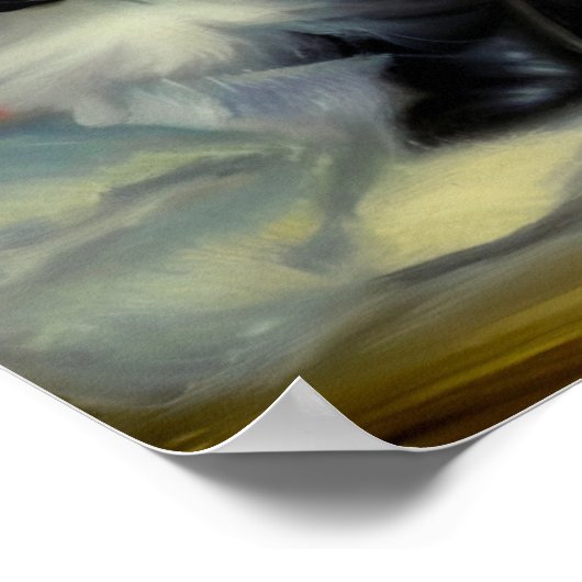  zwart en wit, keukenverf poster (Hoek)