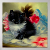  zwart en wit, keukenverf poster (Voorkant)