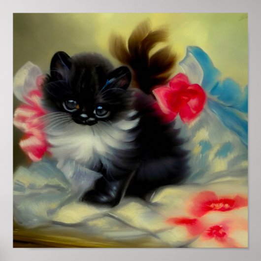  zwart en wit, keukenverf poster (Voorkant)